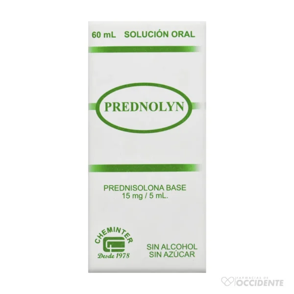 PREDNOLYN SOLUCION 15MG/5ML X 60 ML