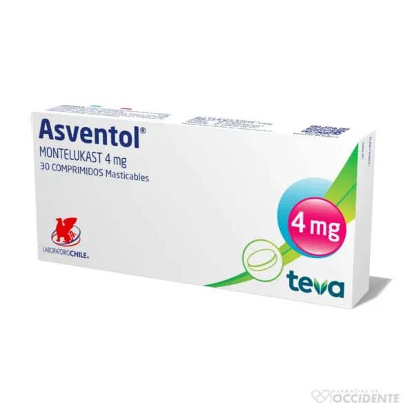 ASVENTOL COMPRIMIDOS 4MG X 30 (Masticables)