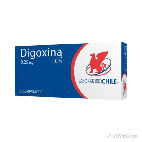 DIGOXINA COMP 0.25MG X30. LABORATORIO CHILE