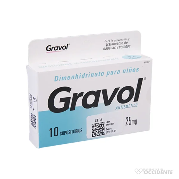 GRAVOL PEDIATRICO SUPOSITORIO X UNIDAD (CAJA DE 10)