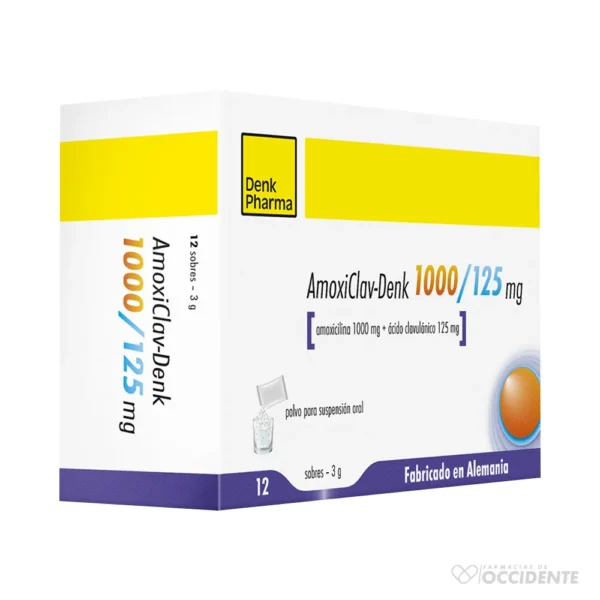 AMOXICLAV-DENK SOBRES 1000/125MG X 12