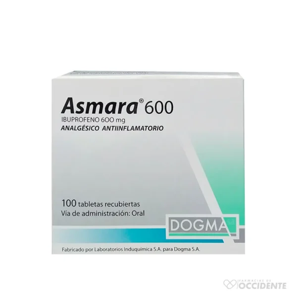 ASMARA TAB 600MG x1 (CAJA 100 UNIDADES)