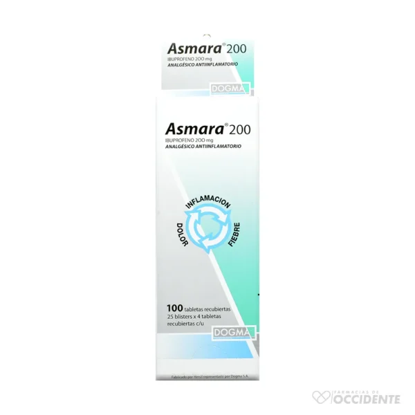 ASMARA TABLETAS 200MG X BLISTER DE 4 (CAJA 25 BLISTER)