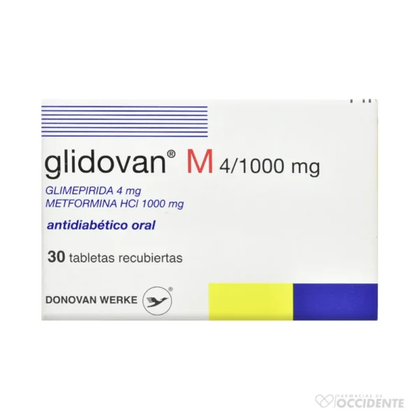 GLIDOVAN M TABLETAS 4/1000MG x 30