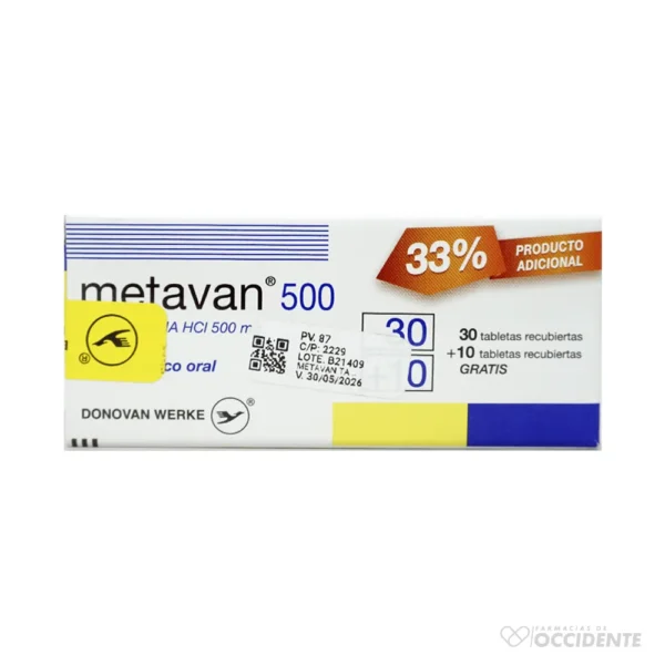 METAVAN TABLETAS 500MG x 30