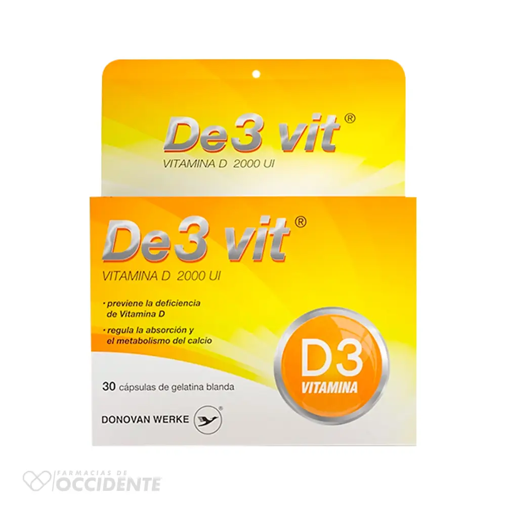 DE3 VIT 2000UI CAPSULAS GEL X 30