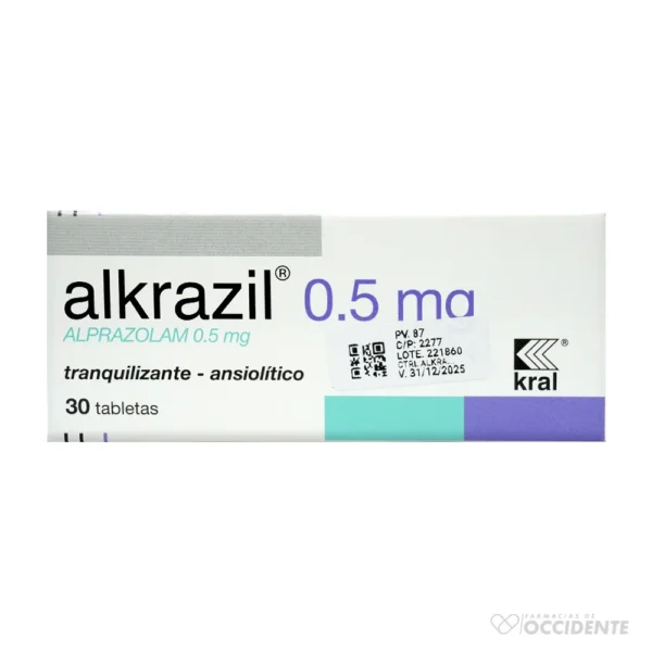 CTRL ALKRAZIL TABLETAS 0.50MG x 30