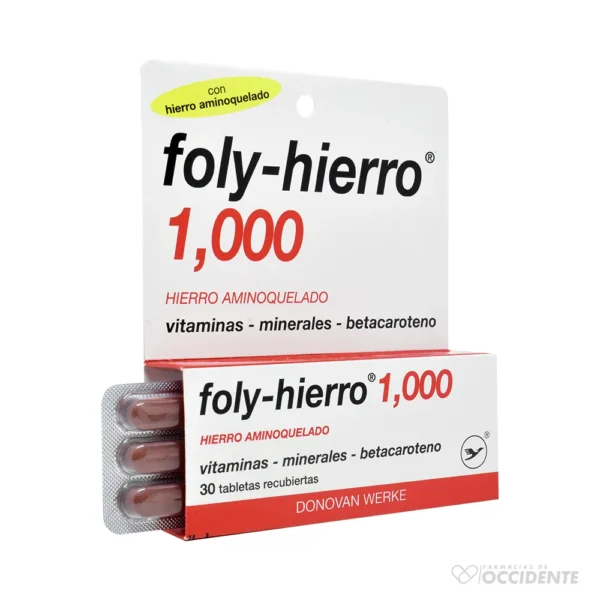 FOLY HIERRO 1000 TABLETAS x 30