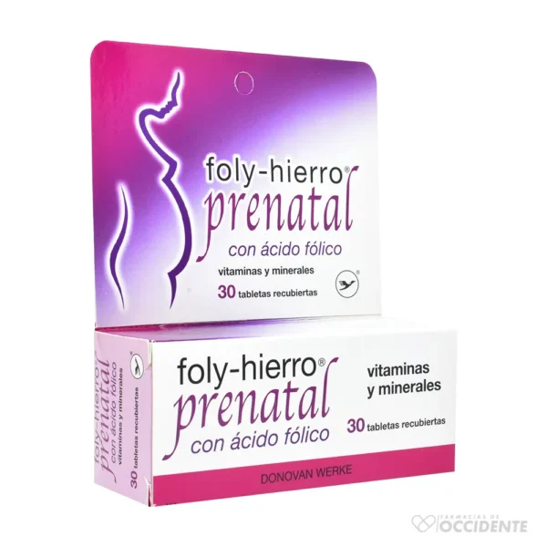 FOLY HIERRO PRENATAL TABLETAS x 30