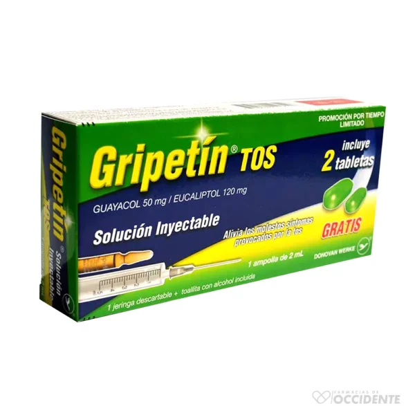 GRIPETIN GRIPE Y TOS INY 2ML x 1 2 tab