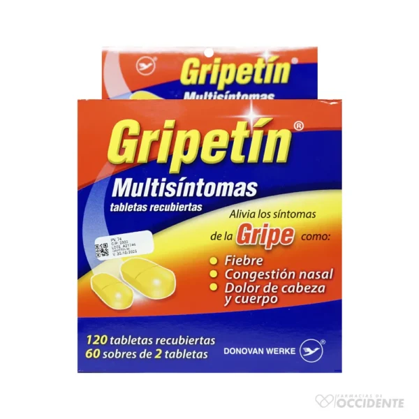 GRIPETIN MULTISINTOMAS TABS x 2 (CAJA 60 SOBRES)