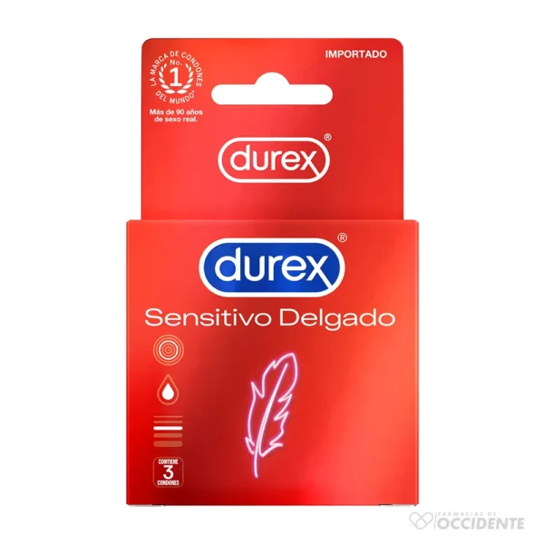 DUREX CONDON SENSITIVO DELGADO X 3