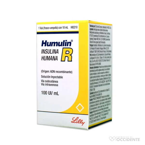 HUMULIN R 100 U 10 ML (REFRIGERADO)