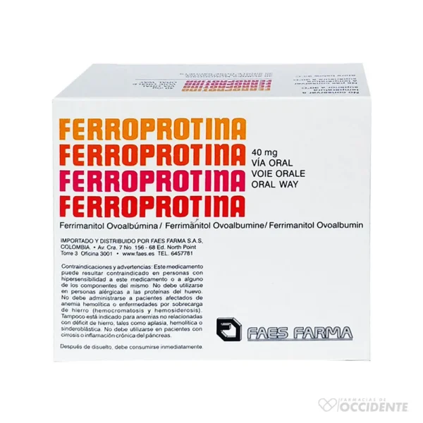 FERROPROTINA SOBRES 40MG x 30