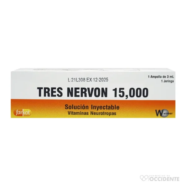 TRES NERVON 15000 AMPOLLA INYECTABLE 3 ML X 1