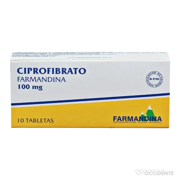 CIPROFIBRATO FARMANDINA TAB 100MG X 10 (TRI PACK)