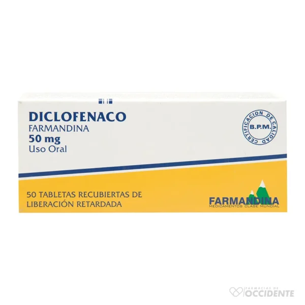 DICLOFENACO FARMANDINA TAB 50MG X 50