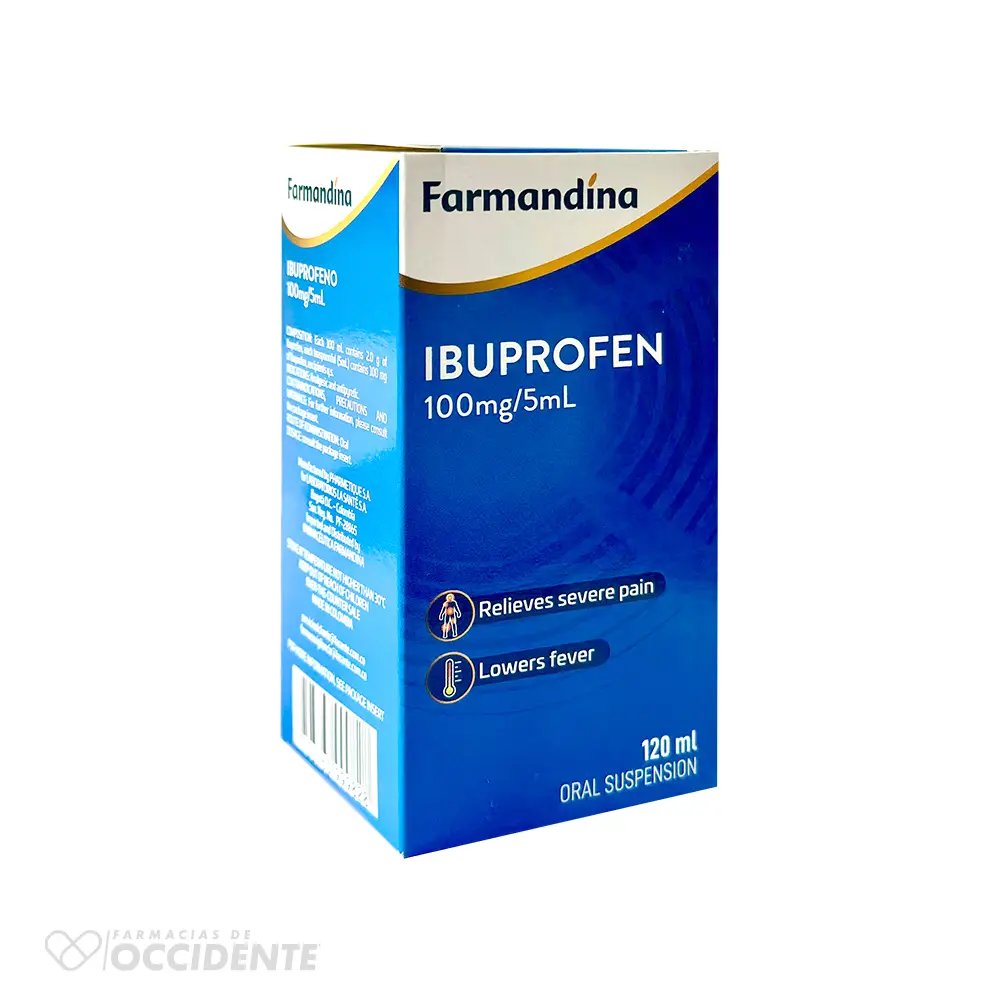 IBUPROFENO FARMANDINA SUSP 100MG/5ML X 120ML
