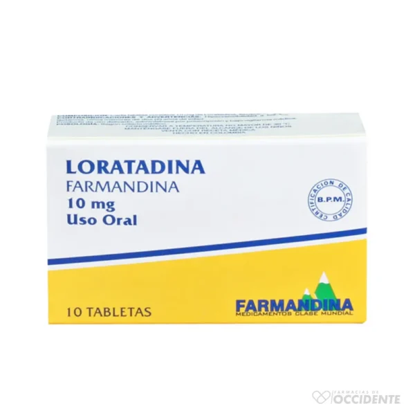 LORATADINA FARMANDINA TAB 10MG X 10