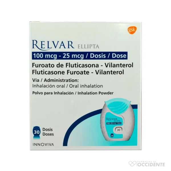 RELVAR ELLIPTA 100-25MCG x 30 DOSIS