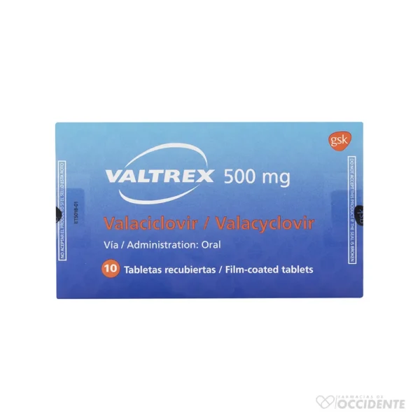 VALTREX 500 MG X 10 TABS.