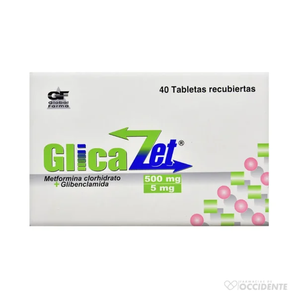 GLICAZET TABLETAS 500/5MG X 40