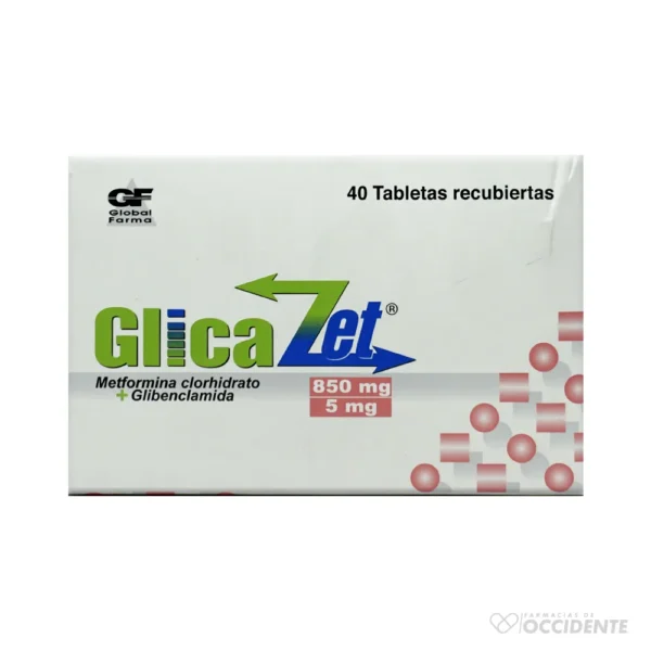 GLICAZET TABLETAS 850/5MG X 40