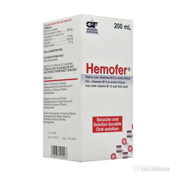 HEMOFER SOLUCION ORAL 200MG x 200ML