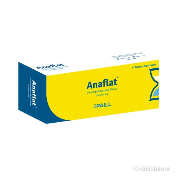 ANAFLAT TABLETAS MASTICABLES 50MG X 40