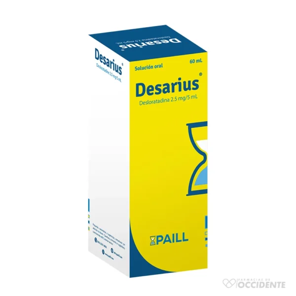 DESARIUS SOLUCION ORAL 2.5MG/5ML X 60 ML.