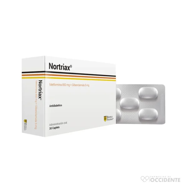 NORTRIAX CAPLETS 850MG/5MG x 30 – Farmacias de Occidente