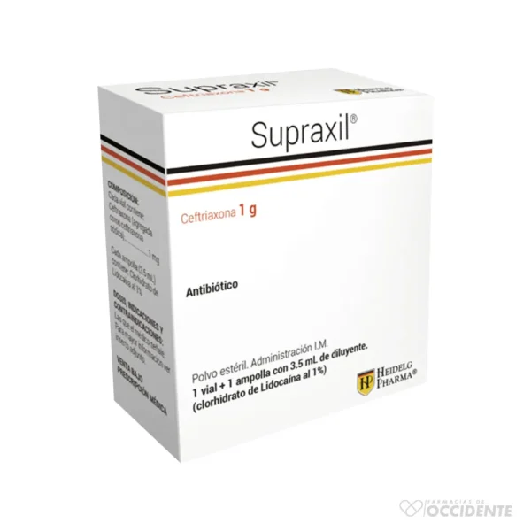 SUPRAXIL AMPOLLA IM 1G x 1 Lidocaina