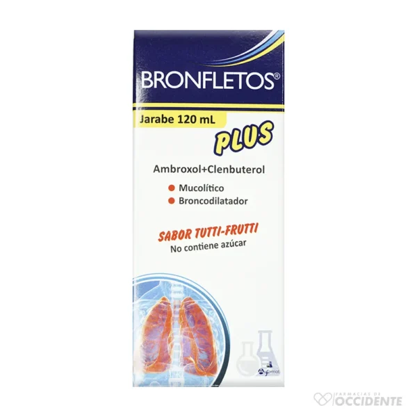 BRONFLETOS PLUS JARABE 150 MG X 120 ML