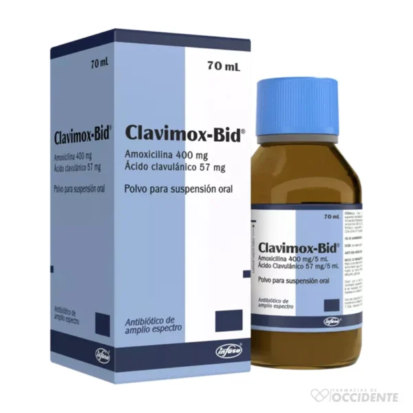 CLAVIMOX BID SUSPENSION ORAL 400/57MG X 70ML