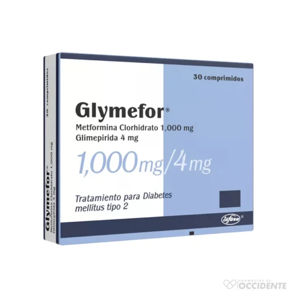 GLYMEFOR COMPRIMIDOS 1000/4MG x 30