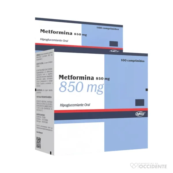 Metformina 850mg X 10 Caja De 10 Blister Infasa Farmacias De Occidente 2979