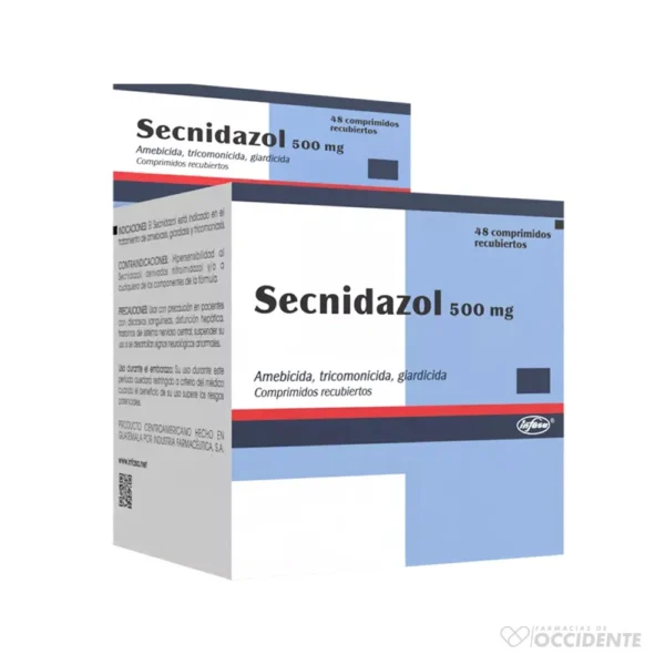 SECNIDAZOL 500MG X 4 TAB (CAJA DE 12 BLISTER). INFASA