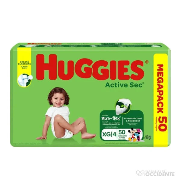 HUGGIES ACTIVE SEC JBO XG X 50 UNIPACK