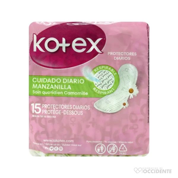 KOTEX DAYS PROTECTORES MANZANILLA x 15