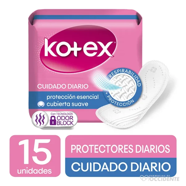 KOTEX PROTECTORES DAYS DUO ANATOMICOS X 15