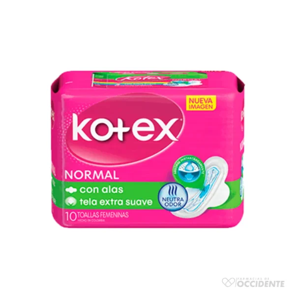 KOTEX UP NORMAL C/ALAS ALGODON x 10