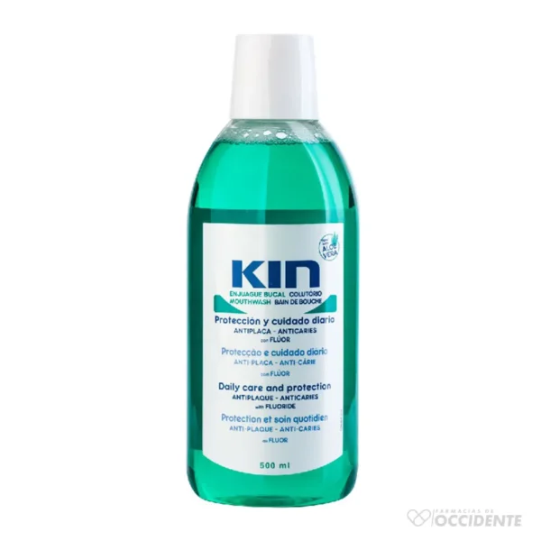 KIN ENJUAGUE BUCAL FLUOR-ALOE VERA x 500ML