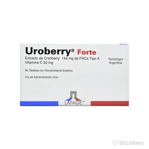 UROBERRY FORTE TABLETAS 144MG/50MG X 30