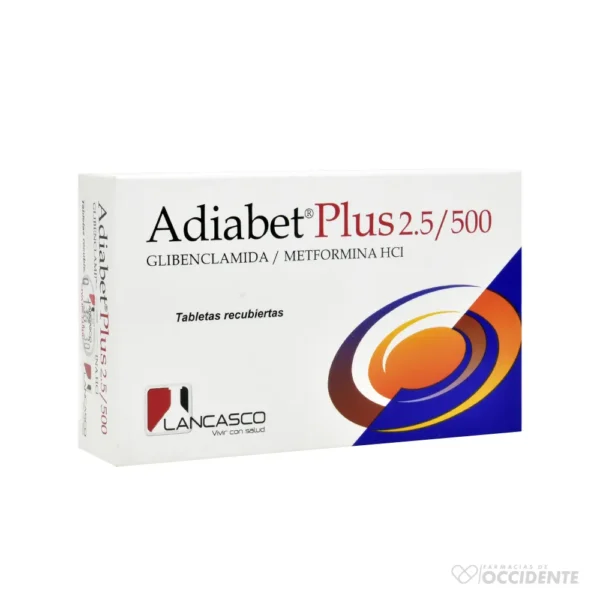 ADIABET PLUS TABLETAS 2.5/500MG X 30