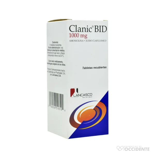 CLANIC BID TABLETAS 1000MG X 14