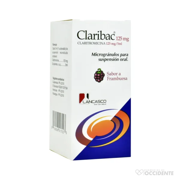 CLARIBAC 125 MG.SUSP.50 CC.