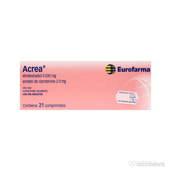 ACREA COMPRIMIDOS 2MG/0.035MG X 21