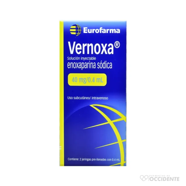 VERNOXA SOL INY 40MG/0.4ML X 2 (Jeringas Prellenadas)