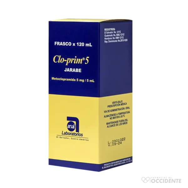 CLO-PRIM 5 JARABE 5MG/5ML X 120 ML