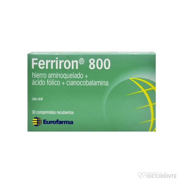 FERRIRON COMPRIMIDOS 800MG x 30